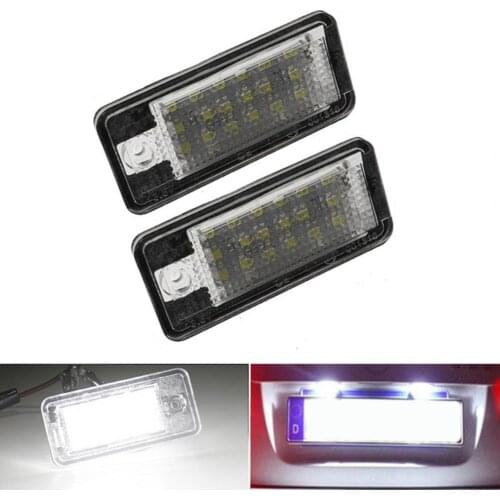 2Pcs Durable Super Brightness Car LED License Number Plate Lamps Light for Audi A3/A4/A6/A8/Q7/RS4/RS6