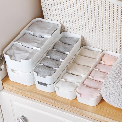 Storage basket wardrobe storage bag ladies mens socks storage box underwear plastic container cosmetics desktop finishing box