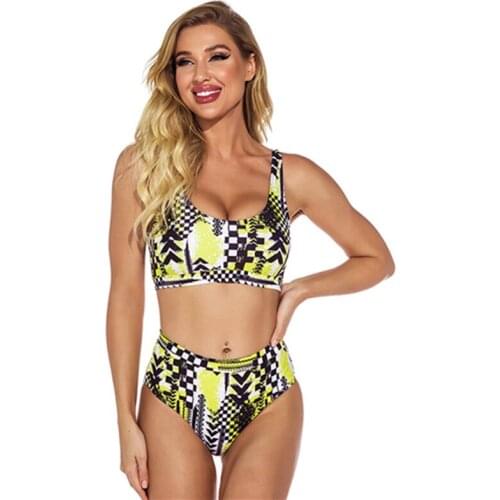 Print Bikini Set 2 Pieces Set Push Up Swimsuit Women Bandeau Swimwear Female Sexy Biquini 2021 Summer Bathing Suit Beachwear New