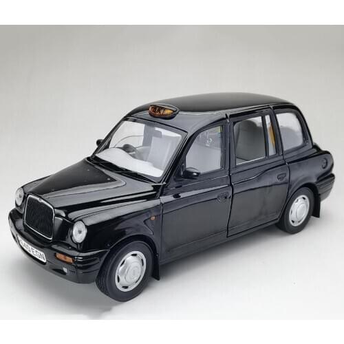 Diecast 1/18 Scale Alloy Car Model Metal 1998 London Taxi Vehicle Toys Collectible Souvenir Ornaments Decoration Show Gift