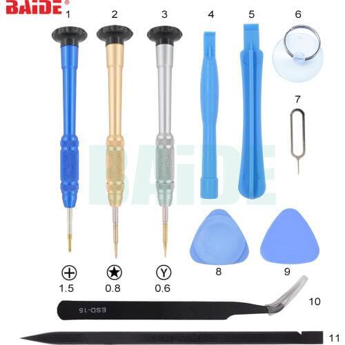 Phone Repair Tools Kit 11 in 1 Precision Screwdriver Set for iPhone X 8 7 6S 6 Disassemble Opening Kit 30set/lot