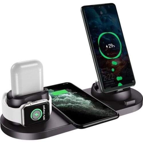 Portable Mobile Phone Three-in-one Desktop Wireless Charger Suitable for Mobile Phone Watch Headset Fast Charging