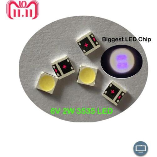 2018 new 40PCS 2W 6V 240ma 3535 SMD LED Replace LG Innotek LCD TV Back Light Beads TV Backlight Diode Repair Application