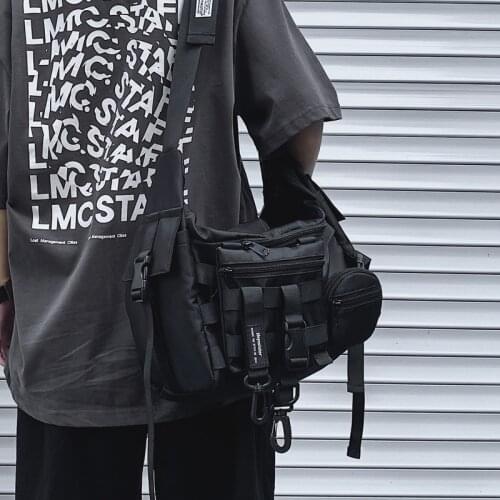 Shoulder bag messenger bag large-capacity leisure multifunctional satchel ins tide brand functional