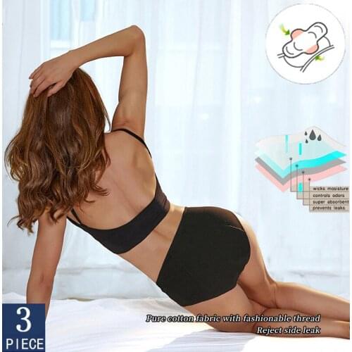 Menstrual Panties Cotton 4-layer Leakproof Physiological Underwear Women Menstrual Pant Underwear Absorbency Period Briefs