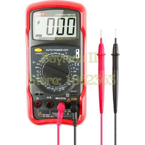 UNI-T UT55 Standard Digital Multimeter AC DC Volt Amp Ohm Cap Hz Temp Tester New