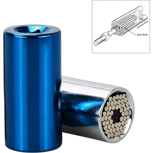 Universal Torque Wrench Head Socket Sleeve 7-19mm Power Drill Ratchet Bushing Spanner Key Magic Multi Hand Tools Socket Wrench