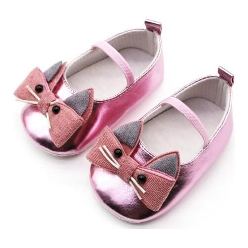 Spring Girls Shoes Cat Cartoon PU Toddler Baby Shoes First Walkers Princess Shoes Casual Sneakers Toddler Soft Soled