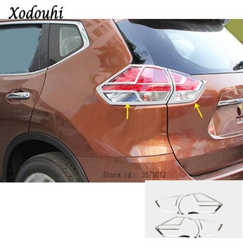 For Nissan X-Trail XTrail T32/Rogue 2014 2015 2016 car body Rear tail back Light lamp detector frame stick ABS chrome cover trim