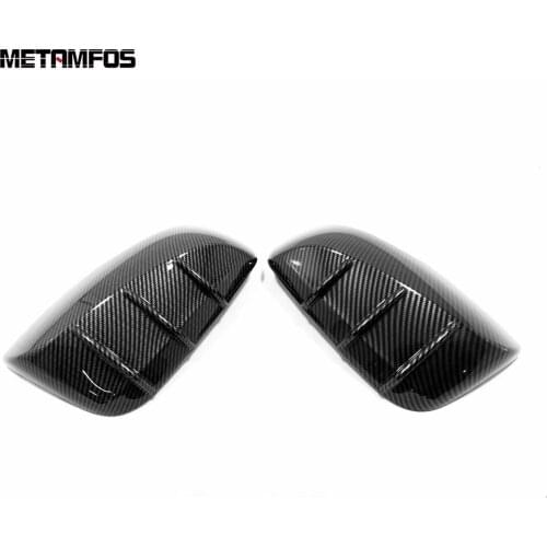 For Toyota Highlander Hybrid 2021 2022 Carbon Fiber Rear View Side Door Mirror Cover Trim Protector Cap Exterior Car Accessories