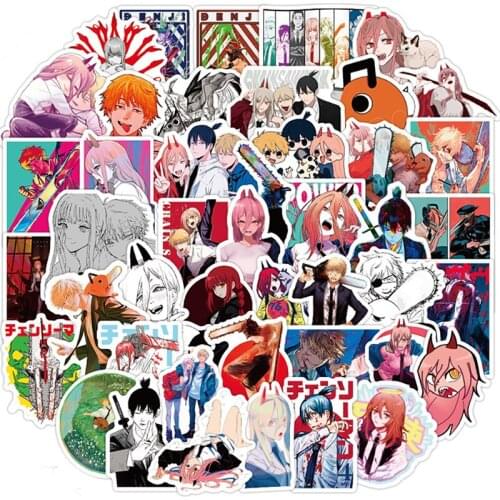 10/30/50Pcs Anime Chainsaw Man Graffiti Sticker Waterproof Fridge Guitar Laptop Motorcycle Skateboard Decal Classic Toy Gifts