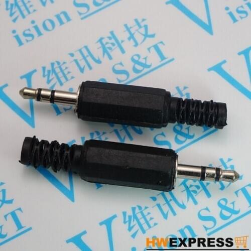 10 PCS 3.5 MM Double Track Headset Plug Audio Frequency 3.5 Caliber Welding Line Second Level Section Connector