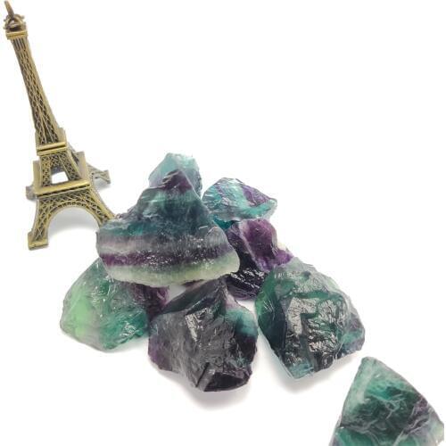 2-5cm Quality Colorful Natural Fluorite Crystal Striped Fluorite Quartz Crystal Stone Point Healing Wand Treatment Stone