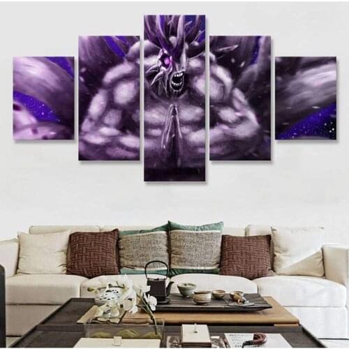 5 Piece Wall Art Canvas Anime Manga Figure Tail Beast Posters And Pictures Home Decor Living Room & Bedroom Decoration Paintings