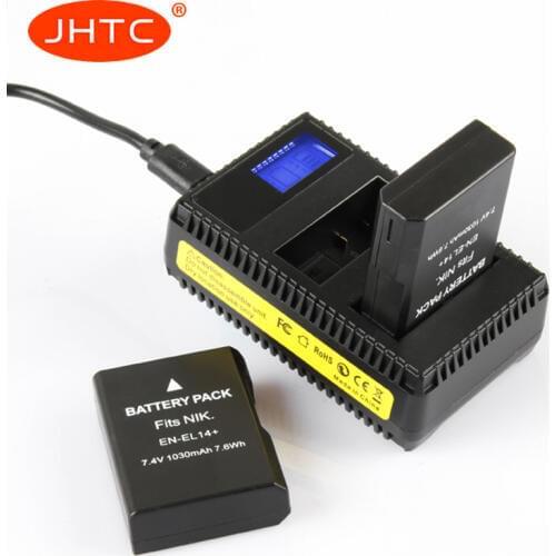 EN-EL14 Battery for Nikon D3200 D3400 D3300 D3100 D5100 D5200 D5300 D5600 Camera Battery ENEL14a 1030mah EN EL14 a Charger