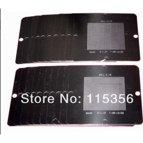 Free shipping completely set 27pcs/lot 90mm size precision universal bga reball stencils bga soldering Tin template