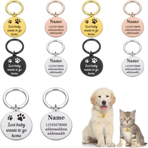 Dog Tags Pet ID Tags Personalized Necklace Custom Free Engraving Dog Cat Puppy Name Tags Pet Collar Id Tags Dog Accessories