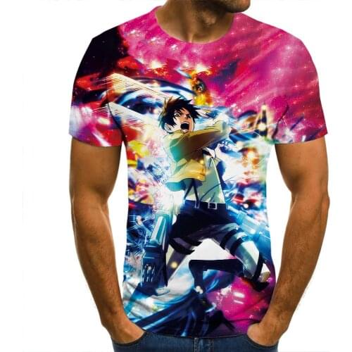 3D Men T-Shirt Attack On Titan Banner Clothing Women Children Short Sleeve Cool Tees Fashion Casual Summer Boy Kids Streetwear