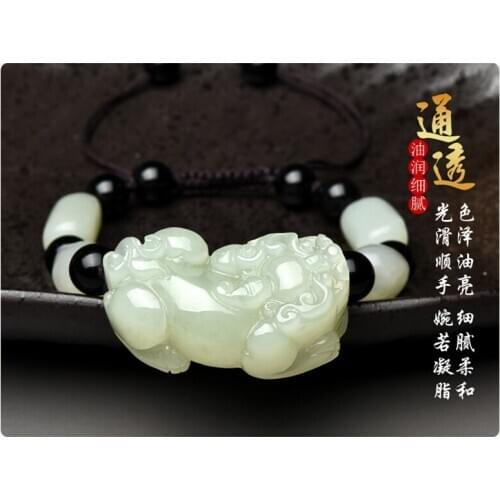 Hetian jade is a chain of bracelets, men and women chains/ AAAAA