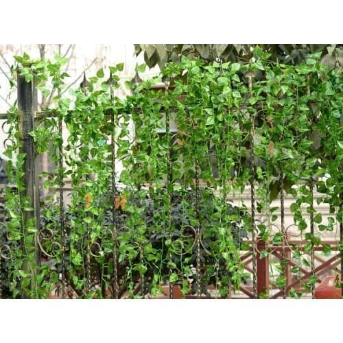 Artificial Ivy Leaf Artificial Fake Hanging Vine Plants Green Leaves Garland Plants Vine Fake Foliage Home wall Decorations