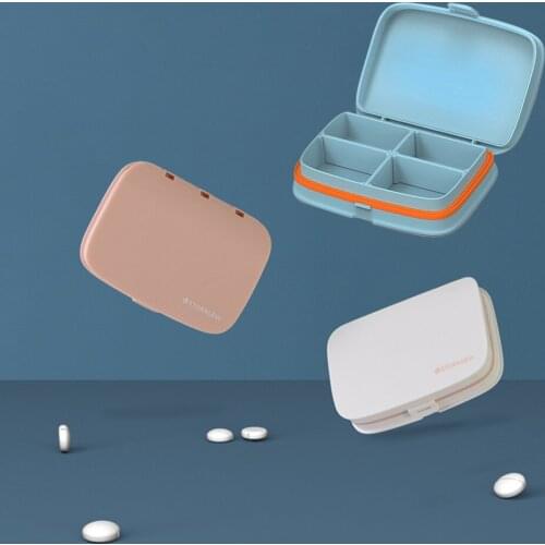 4Grid Moistureproof Medicine Pill Box For Storage Travel Pill Case Vitamins Container Plastic Box Capsules Organizer For Tablets