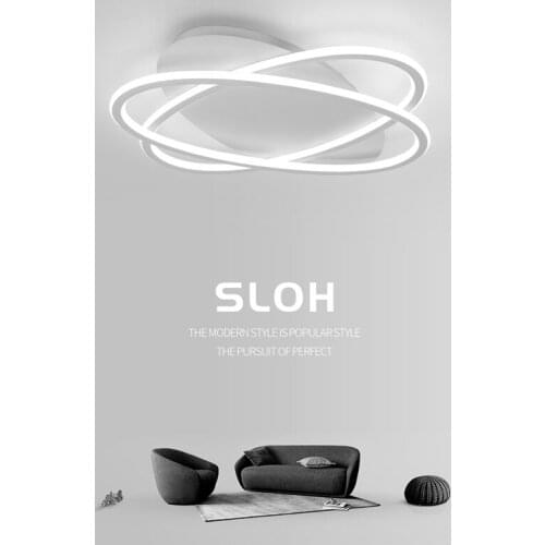 White/Black LED Chandeliers For Living Room Bedroom Kitchen Gallery Foyer Apartments Restaurant Foyer Hall Indoor Home Lights