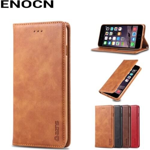 Magnetic Flip Case For iphone 7 Plus Case iphone 8 Plus Cover Leather Wallet Card Slots Luxury Retro Folding Phone Case