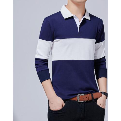 Polos Mens Fashion Cotton Plus Size Long sleeves Autumn Slim Hombre Business Casual Brand Polo 5XL Masculino Striped New
