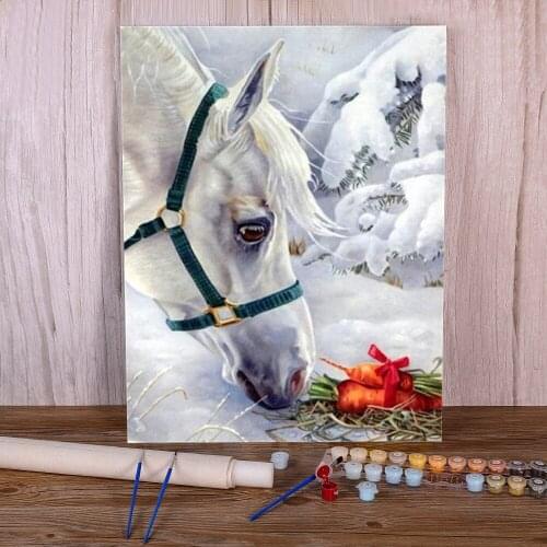 Animal Horse DIY Painting By Numbers Kit Acrylic Paints 50*70 Picture By Numbers Photo Wall Paintings For Kids Handiwork