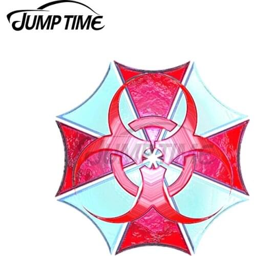 Jump Time 13 x 13cm Umbrella Corporation Car Bumper Window Stickers Fashion Body for Car Car Styling VAN SUV Decal Decoration