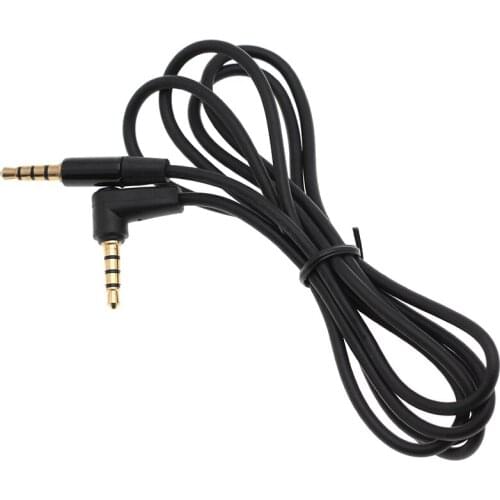 Wholesales 1M Elbow 3.5mm Jack Male to Male Detox/Pro Headphone Replacement Audio Extension Cable AUX Cable Black Red 100pcs/lot