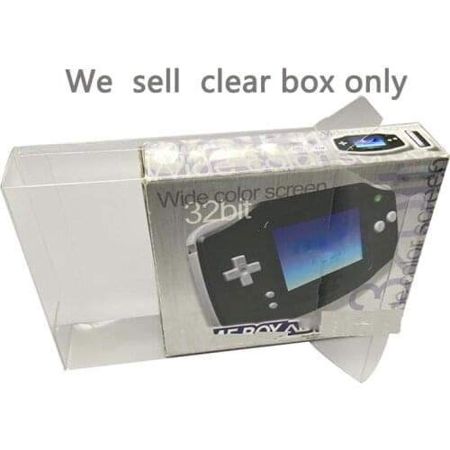 Clear transparent PET box cover For GBA for gameboy advance US version storage protection collection box