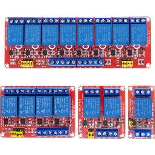 Relay module 1 2 4 6 8 Channel 12V Relay Module Board Shield with Optocoupler Support High and Low Level Trigger for Arduino