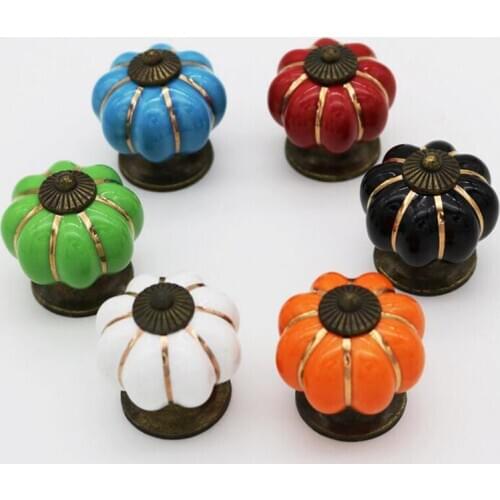 Zine Alloy Drawer Knobs 40mm Cabinet Pulls Kitchen Handles Cartoon Pumpkin Furniture Handle for Kids Room Furniture Hardware