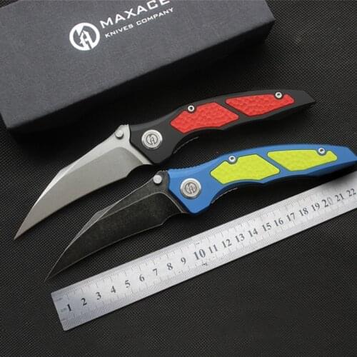 Maxace Queen karambit Knife Aluminum G-10 Inlay folding knives Outdoor camping hunting knives Survival Tactical CS GO EDC tools