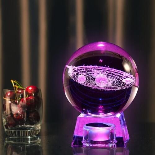 Light Up Crystal Snow Globe Collectible Crystal Sphere Night Light Great Birthday Gift For Kids
