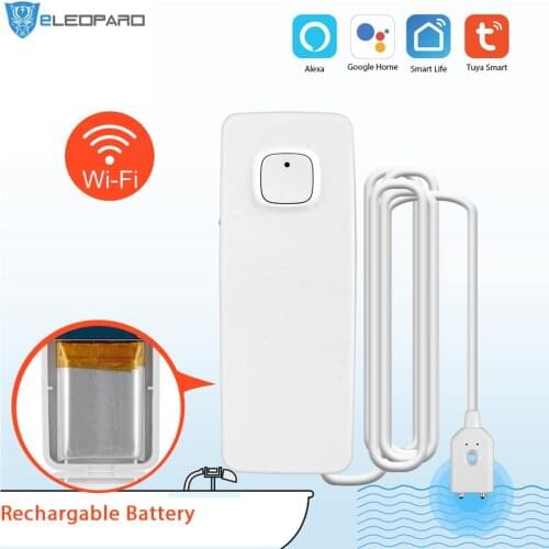 ELEOPARD Smart life Wireless Smart Rechargeable WiFi Water Leakage Detector APP Control Tuya Smart