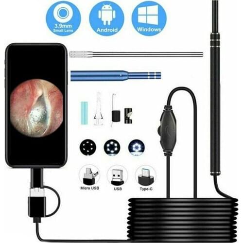 HD Ear Endoscope Otoscope LED Camera Tool Endoscope Camera Cleaning Wax Pick Cleaner Removal Kit Endoscope Otoscope Dropshipping