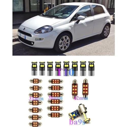 Interior LED Lights Replacement for Fiat 500 punto 500c 500L 500X BARCHETTA BRAVA BRAVO CROMA Accessories Package Kit WHITE