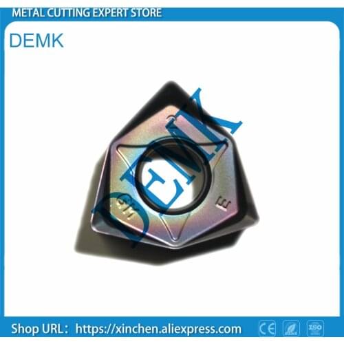 10Pcs WNMU080608 Quenching Titanium alloy Fast feed Double-sided heavy-duty milling cutter special insert Six corner MFWN insert