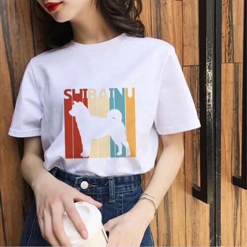 Harajuku Womens T-shirt 2021 Summer tee shirt female Cartoon T Shirt Fun Corgi print Lady Tshirt Round Neck Short Sleeve Tshirt