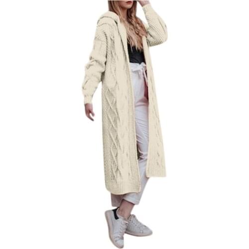 Women Casual Stripe Hooded Sweater Cardigan Pockets Long Sleeve Hollow Loose Plus size woman Sweaters 2020 classic design