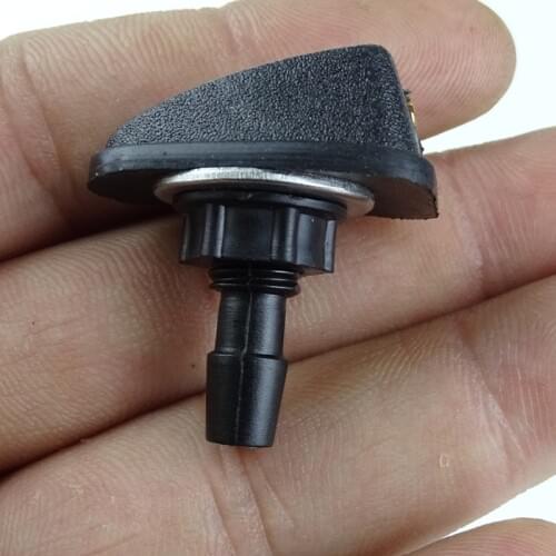1 Set Car Windshield Washer Wiper Water Spray Nozzle Universal Black Plastic Fan Shaped Adjustable Nozzle