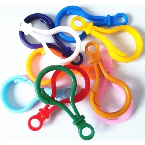 10 pcs DIY Hooks Part Making KeyRing Plastic Lobster Clasp Handmade Jewelry Accessories Red Keyring Creative Personality Gifts