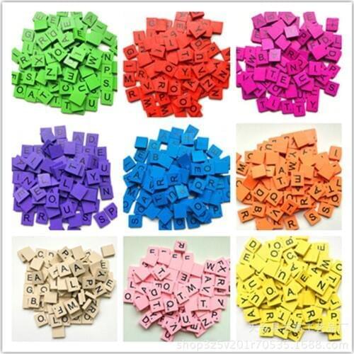 100 pcs/set English Letter Puzzle Language Toys Interactive Intelligence Education Wooden Game DIY Toys