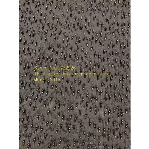 Stock 5yards YF77# 2020 new style bead embroidery fashion fabric used in wedding dress design