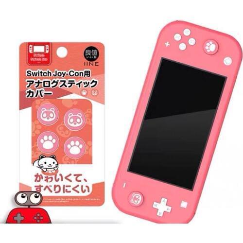 50Pcs/Lot YX-289 Animals Crossing Thumb Grips Joystick Analog Caps For Nintend Switch Joycon Yellow and Pink Color