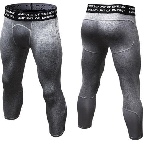 Men Sports Pant Fitness Tights Cropped Trousers GYM Compression Bodybuilding For Male Sport Running Leggings Outdoor Sportswea