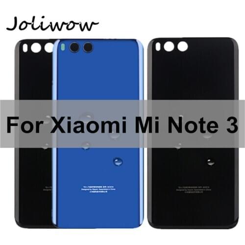 For Xiaomi Mi Note3 Tempered Glass Case for Xiaomi Note3 Mi Note 3 Back Battery Cover Housing Replacement Part Door Panel