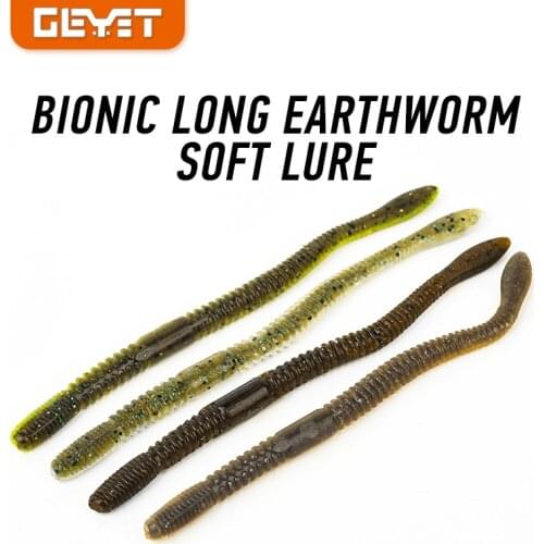 Worms Soft Lure 6Pcs 120mm/140mm 3.5g/4.5g Artificial Silicone Fishing Lures Wobblers Bass Bait